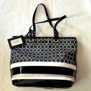 Nine West Black & White Tote